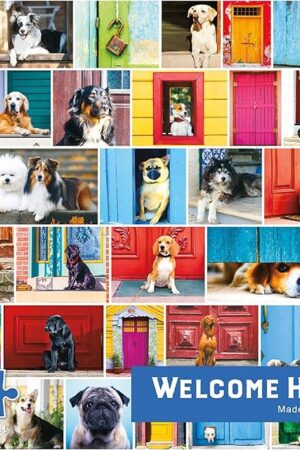 The Re-marks Welcome Home Dog-Themed 500-Piece Jigsaw Puzzle for All Ages