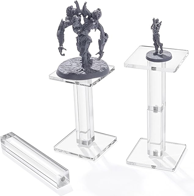 The Kalami 2 Sets Flying Miniatures Magnetic Combat Riser for DND with 2" Base, 3D Single Flyer Riser for TTRPGS and Board Games