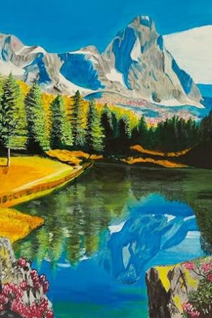 The Ravensburger Rocky Mountain Reflections 300 Large Format Jigsaw Puzzle for Adults - 12000873 - Easy to See & Easy to Hold Large Pieces Fit Together Perfectly