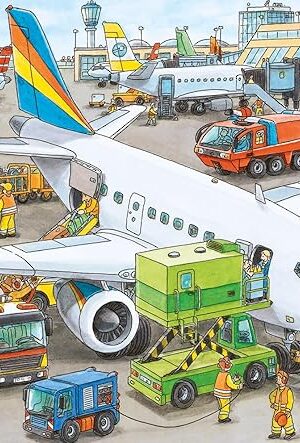 The Ravensburger Busy Airport - Engaging 35 Piece Jigsaw Puzzle for Kids - Unique, Perfectly Fitting Pieces - Anti-Glare Surface - Ideal for Skill Development - MESH Accredited