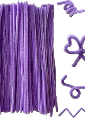 The Qirimoi Purple Pipe Cleaners Craft Pipe Cleaners Bulk Pipecleaners Crafts Supplies，200Pcs Purple