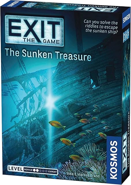 The The Sunken Treasure | Exit: The Game - A Kosmos| Family-Friendly, Card-Based At-Home Escape Room Experience for 1 To 4 Players, Ages 10+