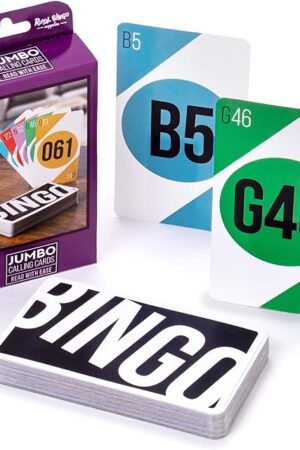 The Royal Bingo Jumbo Calling Cards - Pack of 84 - High Visibility, 5.25" x 3.75" per Card-Replacement for Raffle and Balls