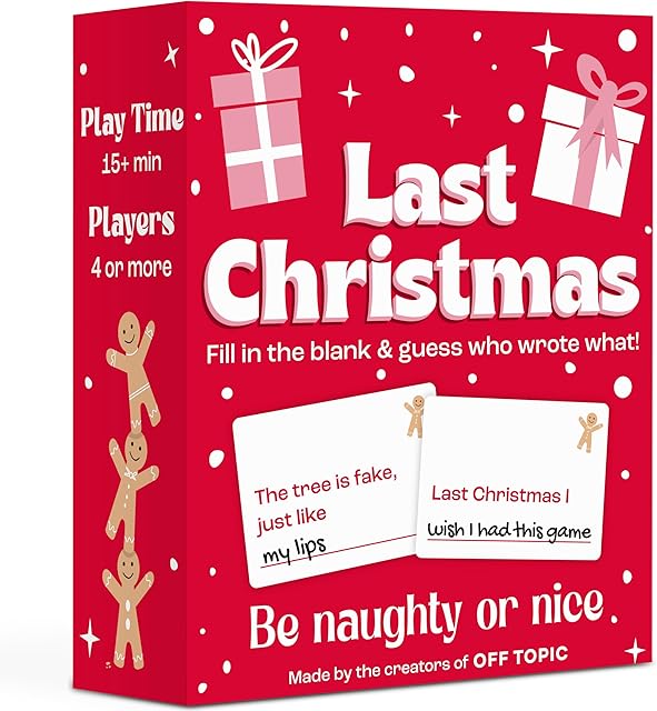 The OFF TOPIC Last Christmas: The Naughty or Nice Holiday Party Game for The Whole Family - Fun Board Games for Family Night Games