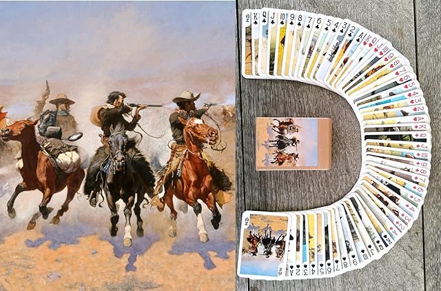 The Wild WEST Playing Cards (Poker Deck 54 Cards All Different) Vintage Western Pioneers Indians Cowboys Wild West