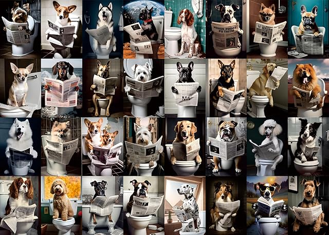 The Funny Dogs Puzzles 1000 Piece for Adults, Animal Jigsaw Puzzles 1000 Pieces, Puppy Puzzle Prank Puzzle Dog as Home Party Decorations