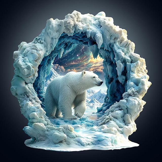 The Jigfoxy Wooden Puzzle for Adults, Polar Bear Jigsaw Puzzles for Adult, Unique Animal Shape Wood Cut Puzzles, Christmas Thanksgiving Gifts for Friends Family (M-11.4 * 11.4in-190pcs)