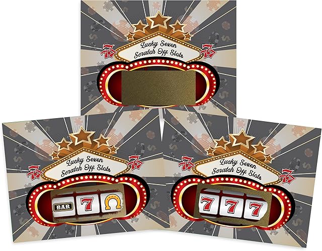 The My Scratch Offs Slot Machine Casino Night Gambling Scratch-Off Game Cards Party Favors Business Promotions Customer Rewards 26 pk