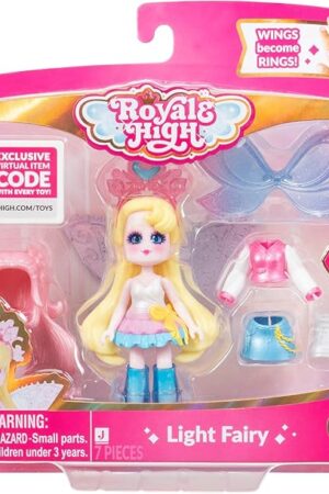 The Royale High 3? Light Fairy Fashion Doll - 1 Figure with 9 Fashion Accessories - Virtual Item Code Included - Series 1 - Ages 5+