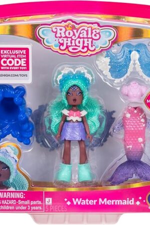 The Royale High 3? Water Mermaid Fashion Doll - 1 Figure with 9 Fashion Accessories - Virtual Item Code Included - Series 3 - Ages 5+
