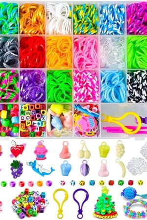 The ROSHUKG 2500 Rubber Band Bracelet Refill Kit, Rubber Band Making Kit for Kids Weaving DIY Crafting Gift