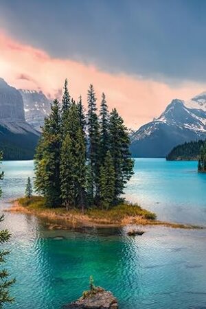 The Ravensburger - Maligne Lake, Canada - 1000 Piece Jigsaw Puzzle - Featuring Stunning Mountains, Vivid Water, Evergreens & More - Frameable - Premium Quality - Puzzles for Adults