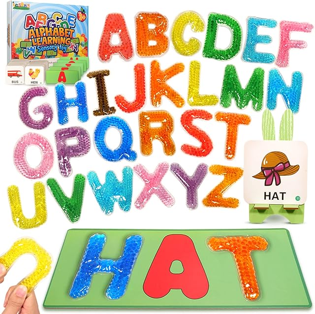 The Alphabet Letters Sensory Toys - Short Vowel Reading Letters Spelling Games, Must Haves Sight Words Educational Toy, Fidget Sensory Toys for Autistic
