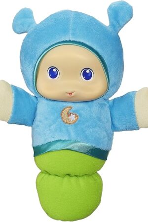 The Playskool Lullaby Gloworm Toy with 6 Lullaby Tunes, Blue (Amazon Exclusive)