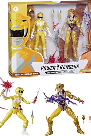 The Power Rangers Lightning Collection Mighty Morphin Yellow Ranger Aisha Vs. Scorpina 2-Pack 6-Inch Premium Collectible Action Figure Toys