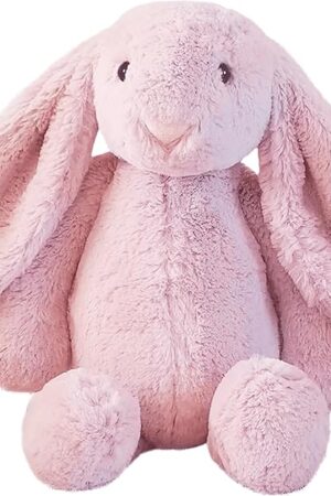 The Pink Bunny Stuffed Animal - Medium 16" Adorable Rabbit Plush Toy Gift for Kids