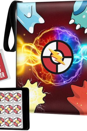 The Premium 900-Card Trading Card Binder – 13" x 10.5" PU Leather Zipper Binder with Handle, 50 Double-Sided 9-Pocket Sheets, Velvet Liner, Includes Bonus Clear Card Holder