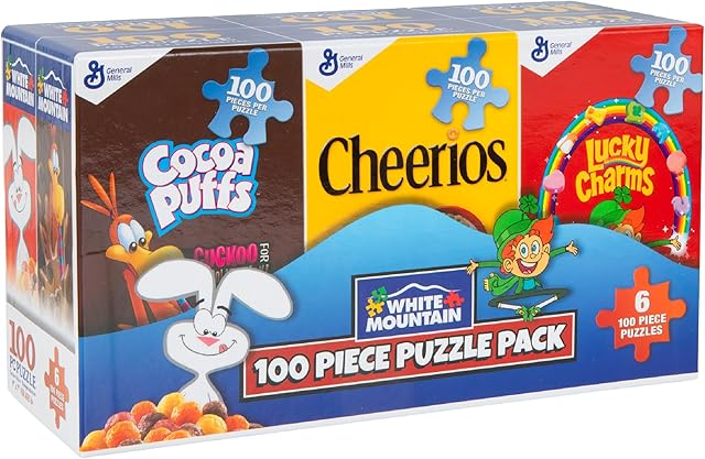 The White Mountain, 6pk Cereal Boxes 100pc Puzzle Set
