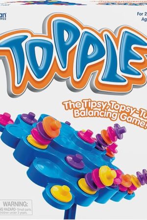 The Pressman Original Topple Board Game | Classic & Fun Balancing Game for Kids & Family | Promotes STEM Skills | Great Gift Idea | 2-4 Players, Ages 6+