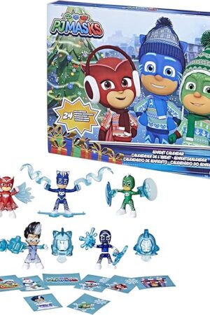 The PJ Masks Kids Advent Calendar, 24 Daily Surprise Toys Including PJ Masks Action Figures, Accessories, and Stickers, Countdown Calendar, Ages 3 and Up