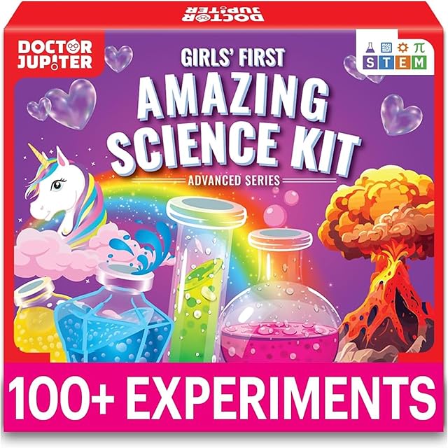 The Doctor Jupiter My First Amazing Science Kit for Girls Ages 4+ | Birthday Gift Ideas for 4-5-6-7-8 Year Old Girls | 100+ Experiments | STEM Learning & Educational Toys, Summer Activities