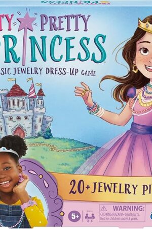 The Pretty Pretty Princess Board Game, Classic Jewelry Dress-Up Games for Kids, Family Games for 2-4 Players, Kids Board Games, Ages 5 and Up