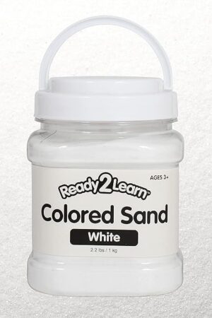 The READY 2 LEARN Colored Sand | White | 2.2 lbs | Play Sand for Kids | Perfect for Arts and Crafts and Sensory Bins