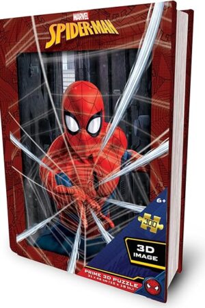 The Prime 3D - Marvel Spider-Man 3D Jigsaw Puzzle | 300 Piece Lenticular Game in a Tin Book-Style Case for Adults, Kids & Families | 18" x 12" Fun Activity | Officially Licensed Collectible Superhero Gift