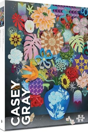 The Pomegranate 1000-Piece Jigsaw Puzzle for Adults, Casey Gray's Still Life with Flowers, Matte Finish, Snug Fit