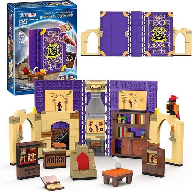 The Headmaster's Office Book Building Kit - Collectible Office Playset for Kids - Gift Ideas for Boys Girls Ages 6+ (389 Pieces)