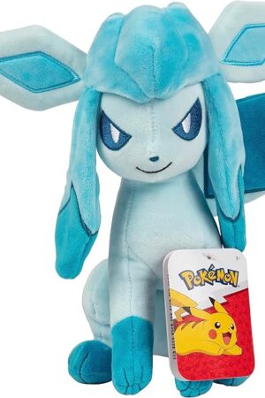 The Pokémon 8" Glaceon Plush - Officially Licensed - Eevee Evolution Figure - Authentic Soft Stuffed Animal Toy - Christmas Stocking Stuffer Gift for Kids, Boys, Girls - 2+