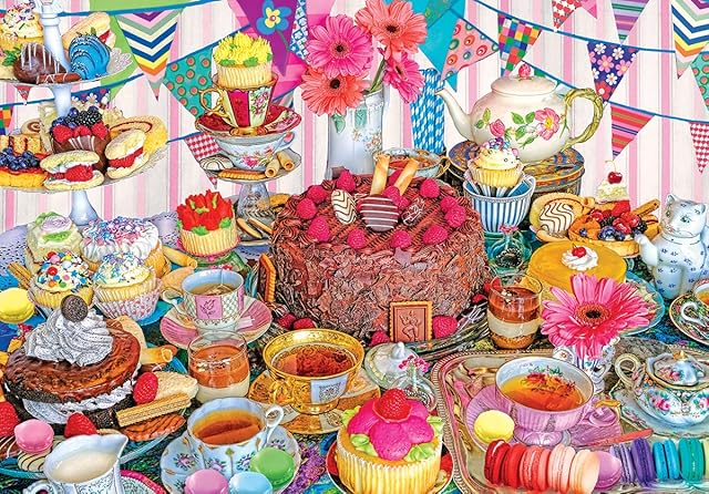 The RoseArt - Kodak Premium - Tea Party Tent - 1500 Piece Jigsaw Puzzle for Adults