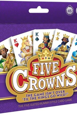 The PlayMonster Five Crowns — The Game Isn't Over Until the Kings Go Wild! — 5 Suited Rummy-Style Card Game — For Ages 8+