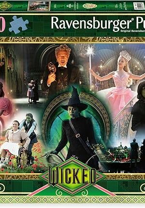 The Ravensburger - Wicked: Act I - 1000 Piece Jigsaw Puzzle - Bold, Bright, and Stunning Imagery from The New Version of Wicked - Frameable - Premium Quality - Puzzles for Adults