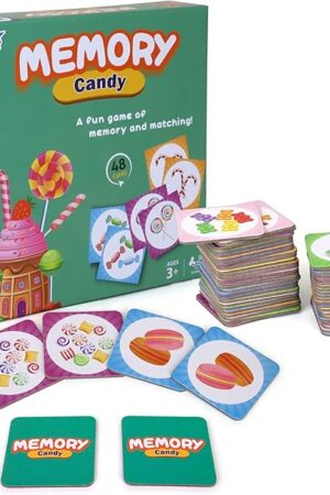 The Point Games Memory Game for Kids, Matching Card Games, Flash Cards - Educational Toys - Preschool Learning - Birthday Gift for Boys & Girls Ages 3+