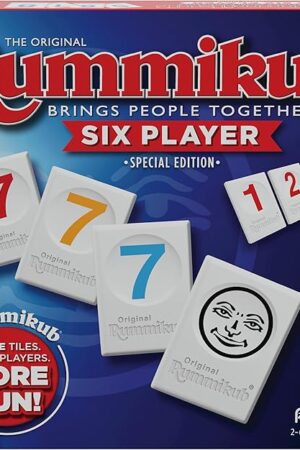The Rummikub Six Player Edition - The Classic Rummy Tile Game - More Tiles and More Players for More Fun! by Pressman , Blue