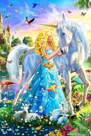 The Puzzles for Kids Ages 8-10 6-8 - Princess & Unicorn Floor Puzzle- 200 Piece Jigsaw Puzzles for Kids Ages 10-12 Year Old and Adults.Colorful Children Puzzles for Girls and Boys Educational Toys