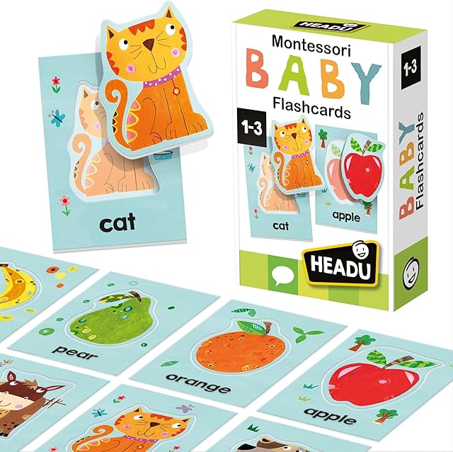 The Baby Flash Cards Montessori – Toddler Learning Activities Ages 1-4, Educational Toddler Flash Cards for 1 2 3 4 Year Old Boys Girls, Learning Flashcards for Toddlers, Professional Teaching Games
