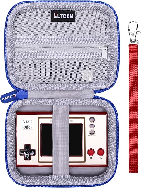 The LTGEM Case Compatible with Nintendo Game & Watch: Super Mario Bros/The Legend of Zelda, Red+Gray(Case Only)