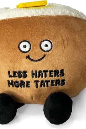 The Potato Plushie - Less Haters, More Taters Cute Potato Plush, Gift for Potato Lovers, Food Plush Toy for Gifting