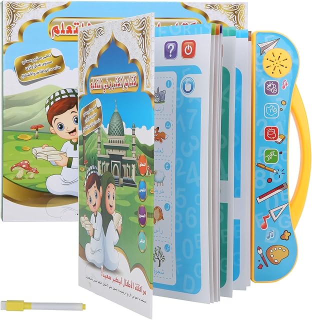 The Zerodis Language Learning Machine, Children Arabic English Language Reading Book Learning E‑Book Voice Reading Book Study Toy for Children 3 Years Old