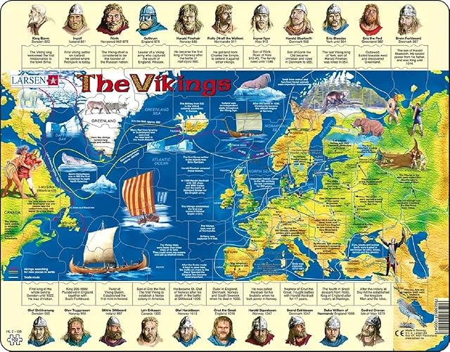 The Larsen Puzzles Viking History 102 Piece Children's Educational Jigsaw Puzzle