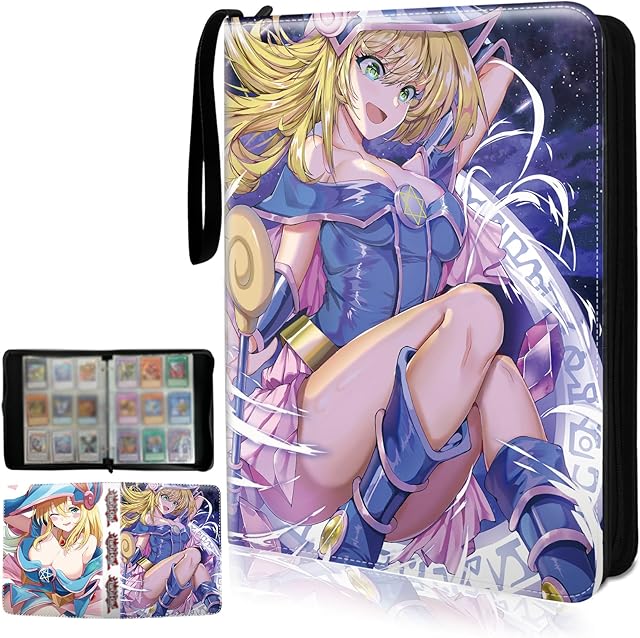 The Trading YGO Card Binder, Fits 900 Cards Card Collector Album Holder,with 50 Removable Sleeves Toys Gifts for Boys Girls