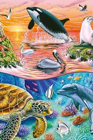 The Ravensburger Beautiful Ocean Jigsaw Puzzle | 100 Unique Pieces | Kid-Friendly, Durable & Educational | Perfect for Ages 6 & Up | FSC Certified for Sustainability