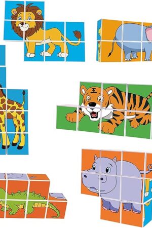 The PicassoTiles Magnetic Expression Puzzle Toy Building Block Mix & Match Cubes Cubes Magnet Sensory Pre-School Toys Gifts Educational STEM Learning Kit for Kid, Baby Toddler Age 3 and Up 9 Piece PTC09