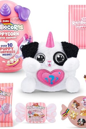 The Rainbocorns Puppycorn Dalmatian Scent Surprise - Surprise Unboxing Soft Toy, Scented Puppy Plush for Girls by ZURU