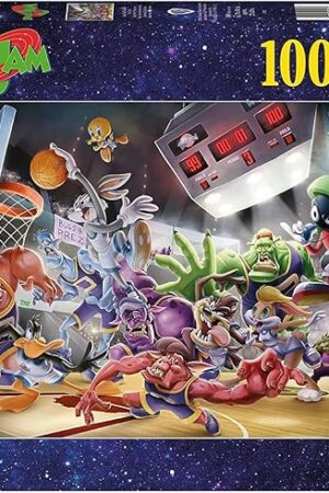 The Ravensburger Space Jam: Final Dunk - Exciting 1000 Piece Jigsaw Puzzle for Kids and Adults | Unique Softclick Technology | Vibrant, Glare-Free Finish | Durable Materials for Long-Lasting Enjoyment