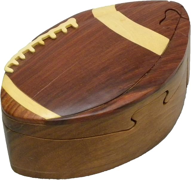 The Football - Secret Handcrafted Wooden Puzzle Box