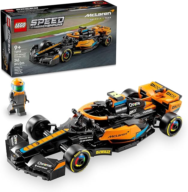 The LEGO Speed Champions 2023 McLaren Formula 1 Race Car Toy for Play and Display, Buildable McLaren Toy Set for Kids, F1 Toy Gift Idea for Boys and Girls Ages 9 and Up who Enjoy Independent Play, 76919