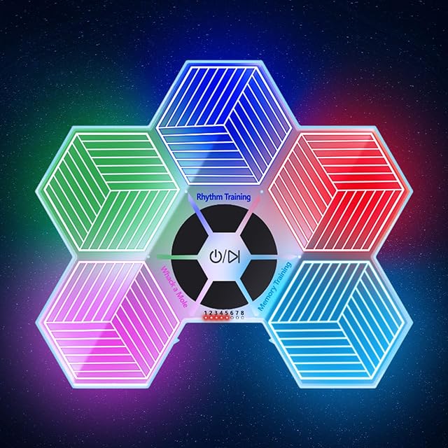 The Light Up Memory Game Handheld Electronic Toys with Lights and Sound Effects, Smart Multi-Function Desktop Metronome, Puzzle Memory Rhythm Training Board Challenge for Kids Ages 3 4 5 6 and Up